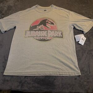 Jurassic Park Graphic T Shirt Mens Small Light Green Movie Tee Short Sleeve NWT